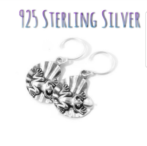 Jewelry - 🐸🌿 925 Frog on a Lily Pad Earrings🌿🐸
